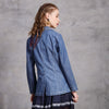 Women Jacket 2023 Yuzi.may Boho Denim Women Coat Turn-down Collar Single Breasted Slim Jacket B9299 Women Clothes