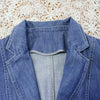 Women Jacket 2023 Yuzi.may Boho Denim Women Coat Turn-down Collar Single Breasted Slim Jacket B9299 Women Clothes