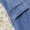 Women Jacket 2023 Yuzi.may Boho Denim Women Coat Turn-down Collar Single Breasted Slim Jacket B9299 Women Clothes