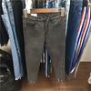 Women Jeans Ankle-Length High Waist Elastic Skinny Pencil Pants Denim Trousers Fit spring Lady Slim Jeans Black grey