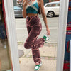 Women Jeans Harajuku Streetwear Hip Hop High Waist Trousers Tie-Dyed Baggy Vintage Femme Casual Jeans Mom Straight Denim Pants