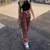 Women Jeans Harajuku Streetwear Hip Hop High Waist Trousers Tie-Dyed Baggy Vintage Femme Casual Jeans Mom Straight Denim Pants