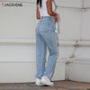 Women Jeans High Waist Denim Pants Female Casual Loose Mom Baggy Trousers Oversize Straight Leg Jeans 2022 Streetwear