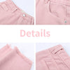Women Jeans High Waist Loose Simple Basic Pink Sweet Girls Harajuku Females Trousers Leisure Students Daily Trendy Pockets Chic