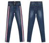 Women Jeans Pant 2022 Patchwork Mid Waist Slim Pencil Pant Female Stretch Jeans Denim Pants Trousers Washed Long Jeans Plus Size