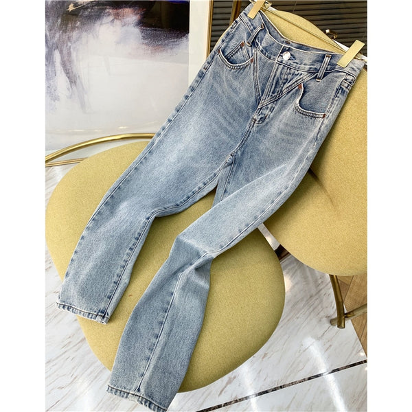 Women Jeans Pants 2022 Spring and Summer Trousers Washed Light Long Pant Women