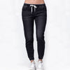 Women Jeans Solid Elastic Waist Jeans Straight Pencil Pants Denim Pants Women Trousers Causal Cropped Pants Women Clothing 5XL