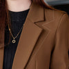 Women Khaki Black Blazer Coat Vintage Notched Collar 2023 Simple And Fashionable Ladies Chic Tops Female Casual Clothing
