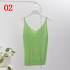 Women Knit Tank Top Sliver Thread Sexy V-neck Tops Vest Haut Fem Knitted Off White Blusa Camis for Women harajuku boho mujer