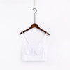 Women Knitted Bustier Crop Top Women Bust Details Elastic Tube Tank Tops Beach Cami Top
