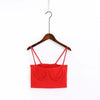 Women Knitted Bustier Crop Top Women Bust Details Elastic Tube Tank Tops Beach Cami Top