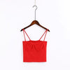 Women Knitted Bustier Crop Top Women Bust Details Elastic Tube Tank Tops Beach Cami Top