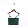 Women Knitted Bustier Crop Top Women Bust Details Elastic Tube Tank Tops Beach Cami Top