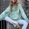 Women Knitted Sweaters Autumn Winter Y2k Tie Dye Print Pullover Casual Loose Ladies Knitware Jumpers Harajuku Pull Femme