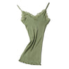 Women Lace Camis 70%Real Silk 30%Cotton Lace Camisoles Spandex knits Soft Basic shirt 2022 New Vest Solid colors