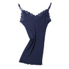 Women Lace Camis 70%Real Silk 30%Cotton Lace Camisoles Spandex knits Soft Basic shirt 2022 New Vest Solid colors