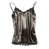Women Lace Camisoles Sexy V neck 100% Silk Velvet Camis 2022 Fall Winter Bottoming shirt Black Wine