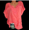 Women Lace Patchwork Blouse Shirt Casual Tops Sexy Short Sleeve Blouse Ladies Summer Hollow Out Elegant Blouses Plus size 5xl