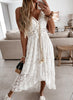 Women Lace Strap Dress Sleeveless V-neck Hollow Out White Sexy Beach Braid Tassel Long Dresses Party Evening Clothing Lady