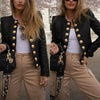 Women Ladies Button Long Sleeve Blazer Jacket Coat Outwear Short Coat Biker Casual Tops Blazer Long Sleeve Open Stitch Slim Coat