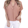 Women Ladies Short Sleeve Casual Shirt Tops Summer Chiffon BlouseJUL31