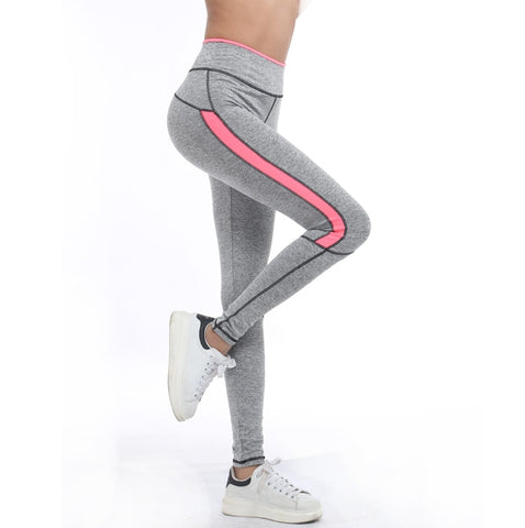 Women Lady Activewear Pink Legging Spring Summer light grey Pant Autumn High Waist Leggins 1208 American Original Order