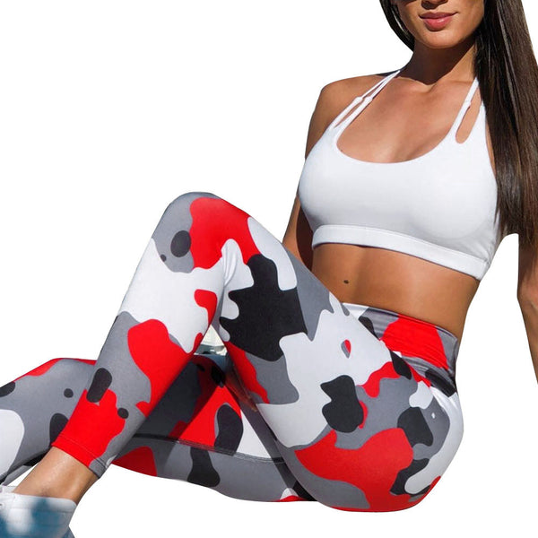 Women Lady Camouflage Workout High Waist Fitness Leggings Pants Bottoms Fitness Exercise Pants Trouser pantalon mujer