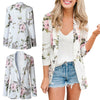 Women Lady Long Sleeve Slim Blazer Floral Printed Female Suit Coat Work Office Lady Jacket Formal Top Blazers Open Front Outwear