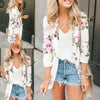 Women Lady Long Sleeve Slim Blazer Floral Printed Female Suit Coat Work Office Lady Jacket Formal Top Blazers Open Front Outwear