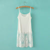 Women Lady Sexy Long Camis Casual Solid Black White Cotton Undershirt Camisole Top Summer New Underdress Fashion Tops 904-730