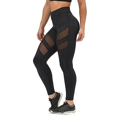 Women Leggings Mesh Splice Fitness Legging Sportswear Gyming Clothing For Female Black Workout Leggins Quick Dry Pants