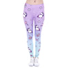 Women Leggings Push Up unicorn star rainbow Printed cartoon Trousers blue purple Unicorn Legging High Waist Legins female Pants