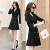 Women Long Blazer Spring Autumn Formal Blazers Mini Dress Double Breasted Lady Office Work Suit Coat Slim Women Blazer Femme