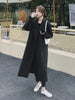 Women Long Blazers Solid Color Notched Loose Coats For Office Lady Casual Outwear Clothing 2023 Autumn  H356