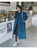 Women Long Blazers Solid Color Notched Loose Coats For Office Lady Casual Outwear Clothing 2023 Autumn  H356