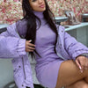 Women Long Sleeve Turtleneck Mini Dress Sexy Knitted Sweater Dress Oversized Basic Outfits Slim Vestidos Female Clothing