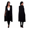 Women Long Suit Blazer Office Lady Coat Solid Long Sleeves Cape Poncho Female Elegant Jacket Women's Formal Suit Blazer Feminino
