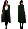 Women Long Suit Blazer Office Lady Coat Solid Long Sleeves Cape Poncho Female Elegant Jacket Women's Formal Suit Blazer Feminino