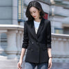 Women Loose College Solid Double-Breasted Sweet Korean Long Sleeve Simple Classic Outerwear Chic Slim Casual Tops