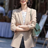 Women Loose College Solid Double-Breasted Sweet Korean Long Sleeve Simple Classic Outerwear Chic Slim Casual Tops