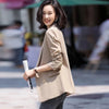Women Loose College Solid Double-Breasted Sweet Korean Long Sleeve Simple Classic Outerwear Chic Slim Casual Tops