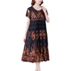 Women Loose Red Floral Mesh Embroidery Midi Dress 2022 Summer Vintage 5XL Plus Size Casual Dress Elegant Bodycon Party Vestidos