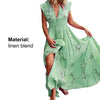 Women Maxi Dress Sleeveless V Neck Floral Print Large Hem Long Dress Boho Lady Sleeveless Party Beach Dresses Vestidos 2023 New