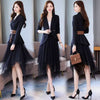 Women Net Skirt Suits Office Lady Suit Lady Uniform Formall Skirt And Suits Jacket 2 Piece Set Plus Size Women Blazer Skirt Set