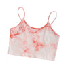Women New Fashion Tie Dye Print Tank Vest Spring Summer Sleeveless Sexy Crop Tops Ribbed Knitted Leisure Basic Bodycon Bra Camis