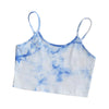 Women New Fashion Tie Dye Print Tank Vest Spring Summer Sleeveless Sexy Crop Tops Ribbed Knitted Leisure Basic Bodycon Bra Camis