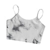 Women New Fashion Tie Dye Print Tank Vest Spring Summer Sleeveless Sexy Crop Tops Ribbed Knitted Leisure Basic Bodycon Bra Camis