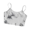 Women New Fashion Tie Dye Print Tank Vest Spring Summer Sleeveless Sexy Crop Tops Ribbed Knitted Leisure Basic Bodycon Bra Camis