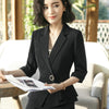 Women Summer Small Blazer Coat Women Black White Blazer Cool Half Sleeve OL Slim  Outerwear Female