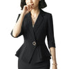 Women Summer Small Blazer Coat Women Black White Blazer Cool Half Sleeve OL Slim  Outerwear Female